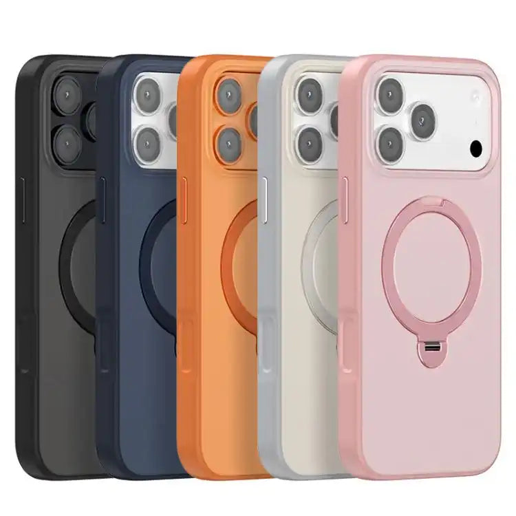 Contrast Color Rotation Holder Magsafe Phone Case