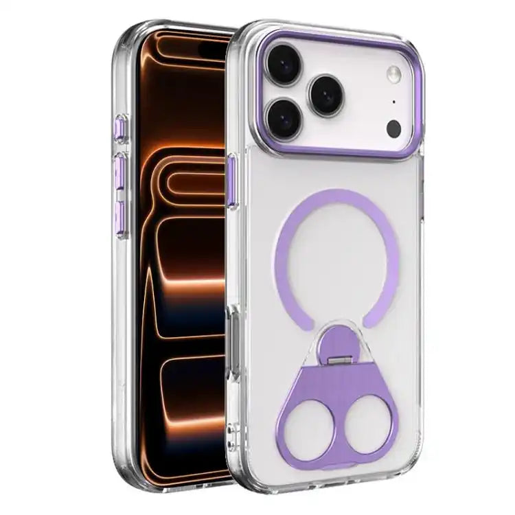 High Transparent MagSafe TPU Phone Case with 360 Degrees Rotating Ring Holder