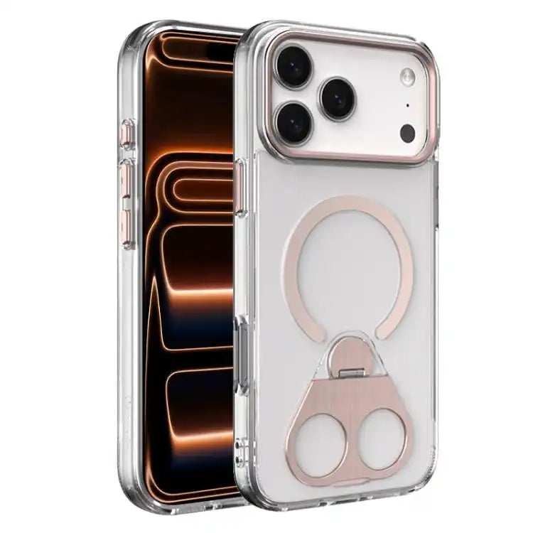 High Transparent MagSafe TPU Phone Case with 360 Degrees Rotating Ring Holder