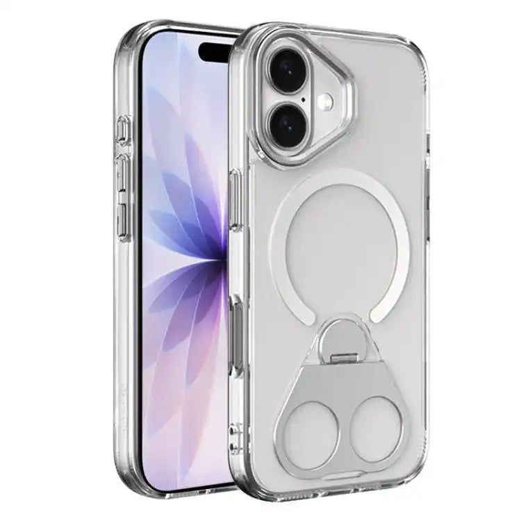High Transparent MagSafe TPU Phone Case with 360 Degrees Rotating Ring Holder