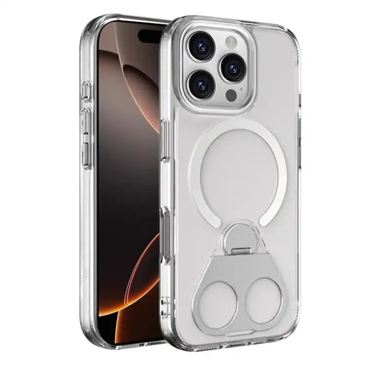 High Transparent MagSafe TPU Phone Case with 360 Degrees Rotating Ring Holder