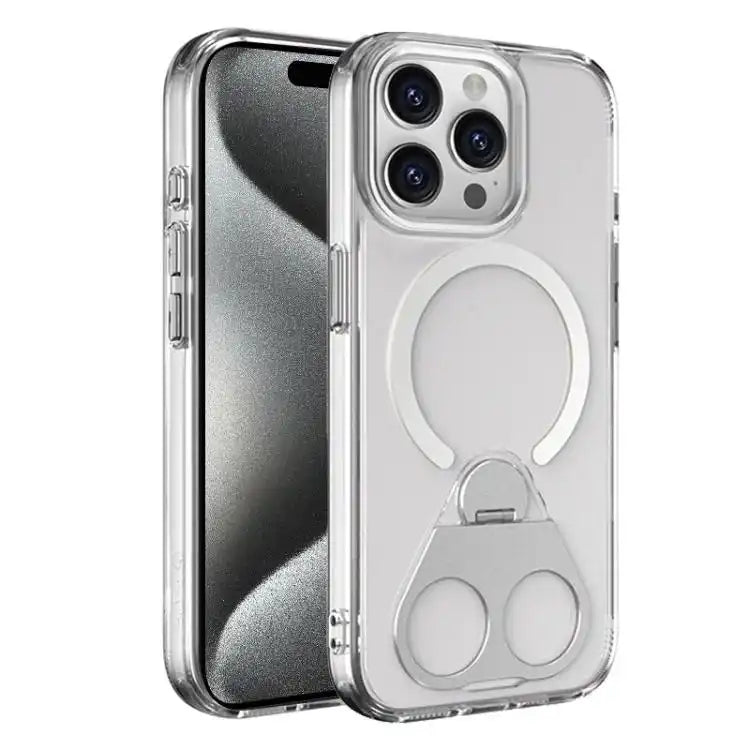 High Transparent MagSafe TPU Phone Case with 360 Degrees Rotating Ring Holder