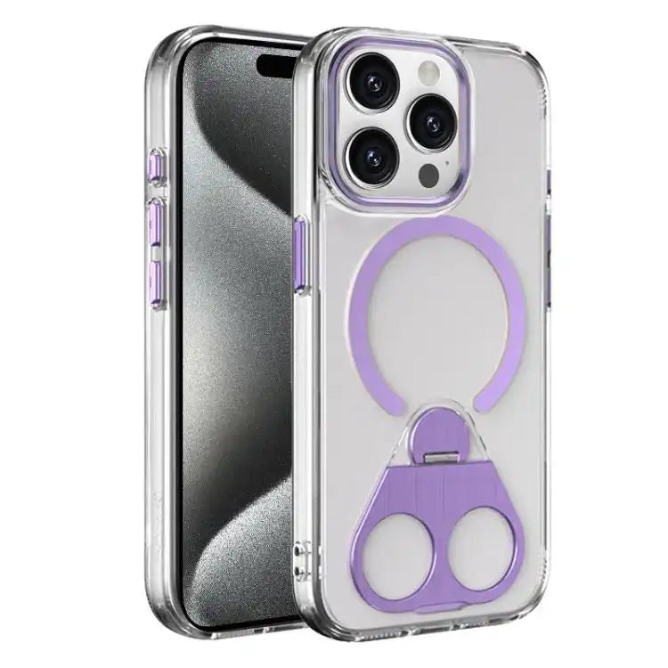 High Transparent MagSafe TPU Phone Case with 360 Degrees Rotating Ring Holder