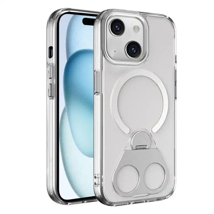 High Transparent MagSafe TPU Phone Case with 360 Degrees Rotating Ring Holder