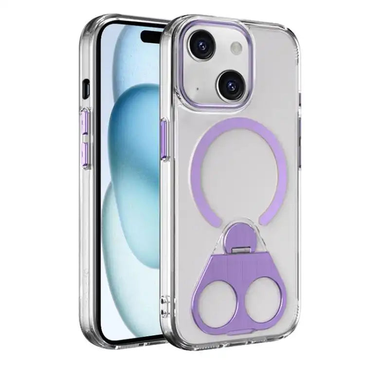 High Transparent MagSafe TPU Phone Case with 360 Degrees Rotating Ring Holder
