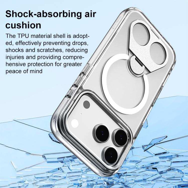 High Transparent MagSafe TPU Phone Case with 360 Degrees Rotating Ring Holder