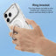High Transparent MagSafe TPU Phone Case with 360 Degrees Rotating Ring Holder