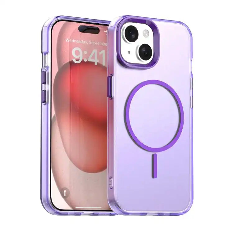 Candy Fine Circle Magsafe PC Hybrid TPU Phone Case