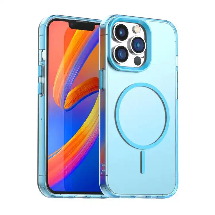 Candy Fine Circle Magsafe PC Hybrid TPU Phone Case