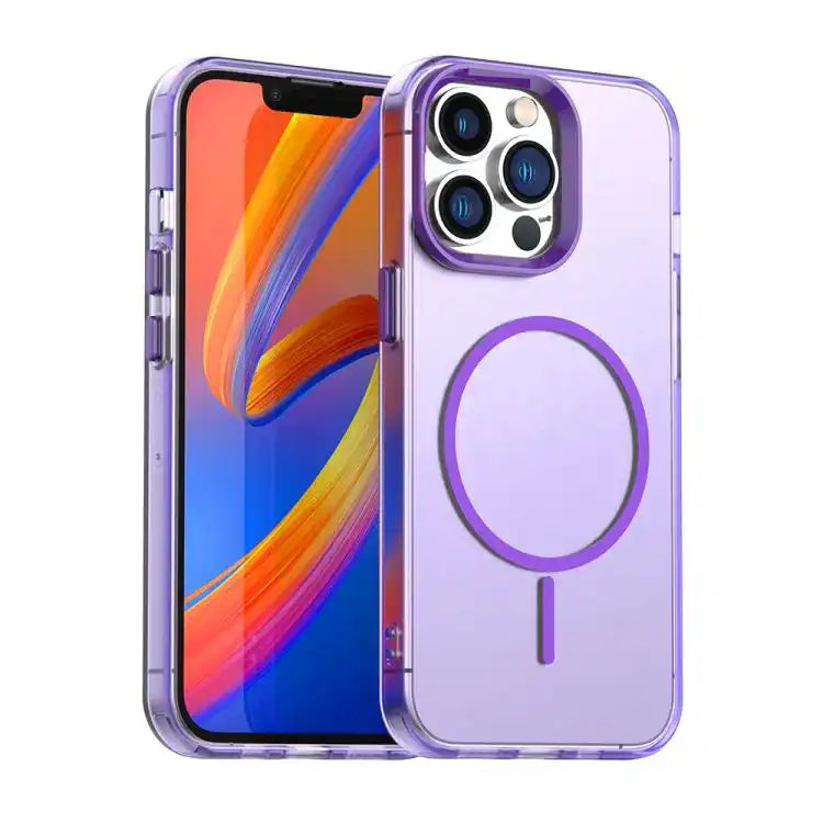 Candy Fine Circle Magsafe PC Hybrid TPU Phone Case