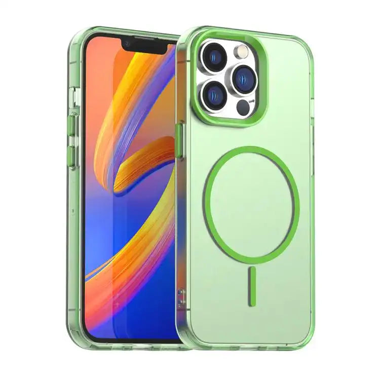 Candy Fine Circle Magsafe PC Hybrid TPU Phone Case