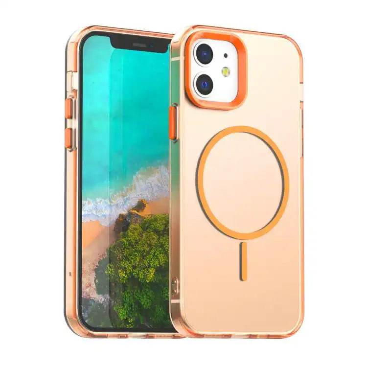 Candy Fine Circle Magsafe PC Hybrid TPU Phone Case