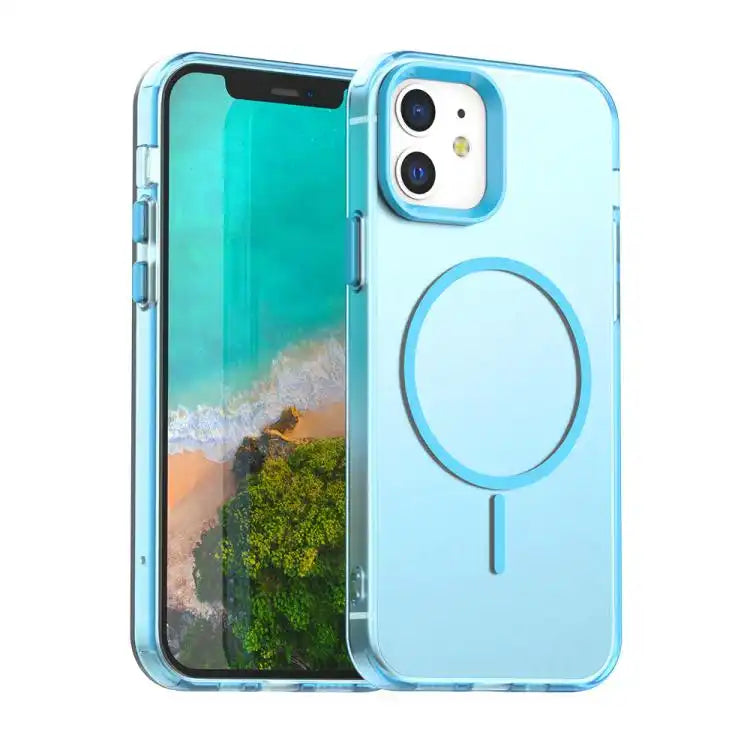 Candy Fine Circle Magsafe PC Hybrid TPU Phone Case