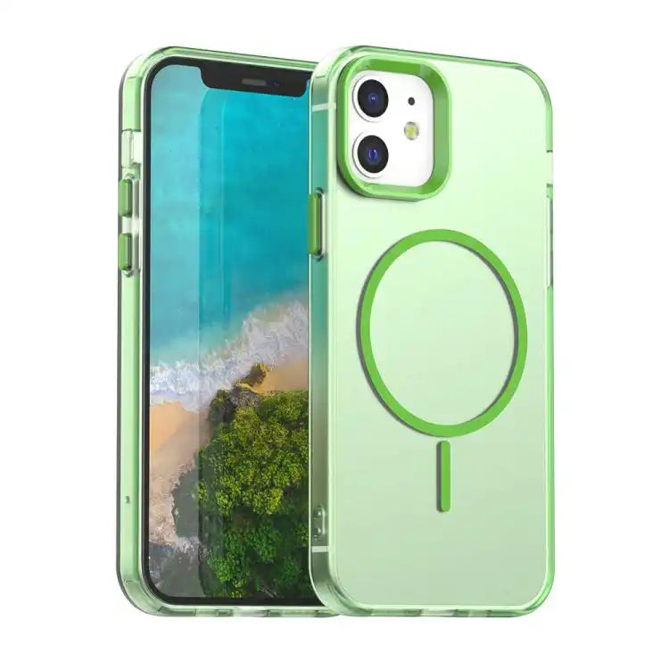 Candy Fine Circle Magsafe PC Hybrid TPU Phone Case