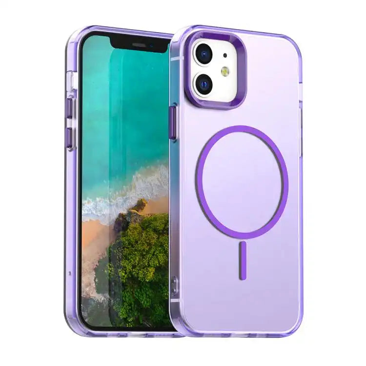 Candy Fine Circle Magsafe PC Hybrid TPU Phone Case