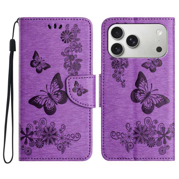 Butterfly Embossed Flip Leather Phone Case