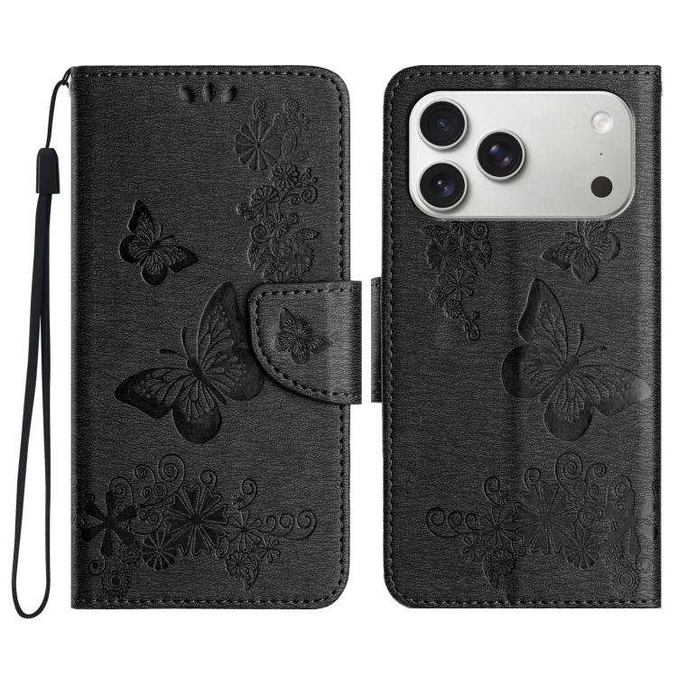 Butterfly Embossed Flip Leather Phone Case