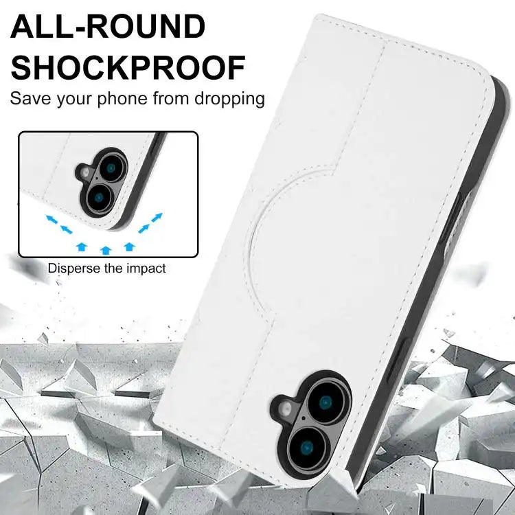 Rhombic MagSafe RFID Anti-Theft Wallet Leather Phone Case