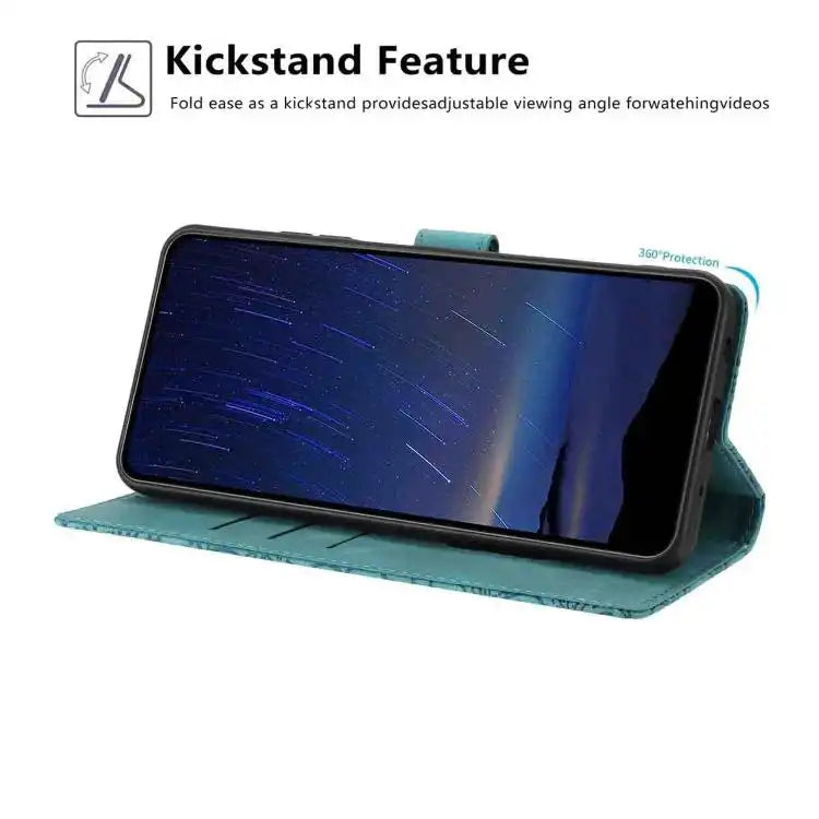 Cherry Blossoms Embossed Leather Phone Case