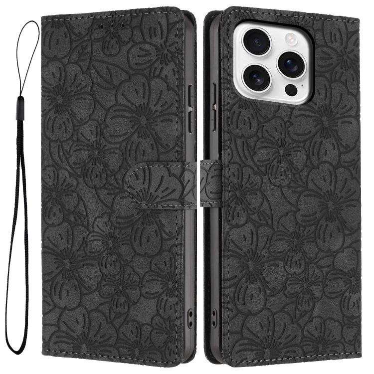 Cherry Blossoms Embossed Leather Phone Case