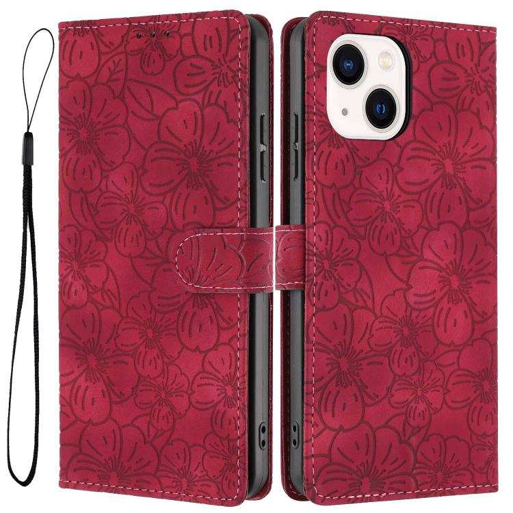 Cherry Blossoms Embossed Leather Phone Case