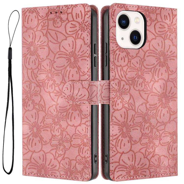 Cherry Blossoms Embossed Leather Phone Case