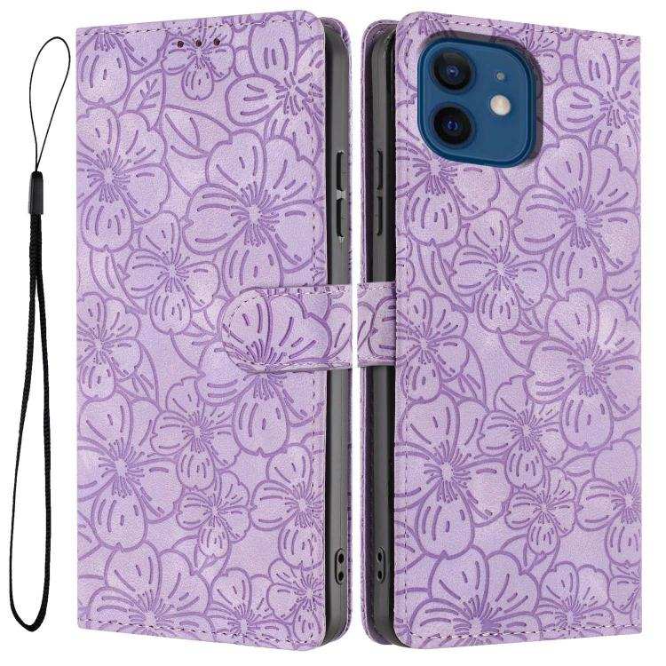Cherry Blossoms Embossed Leather Phone Case