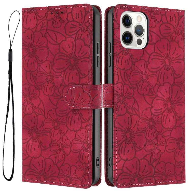 Cherry Blossoms Embossed Leather Phone Case