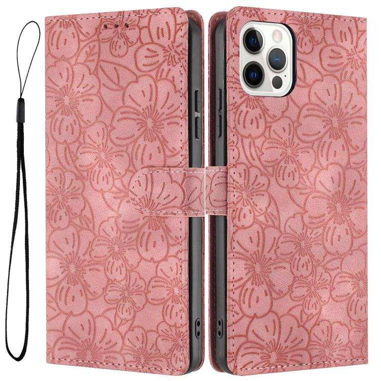 Cherry Blossoms Embossed Leather Phone Case