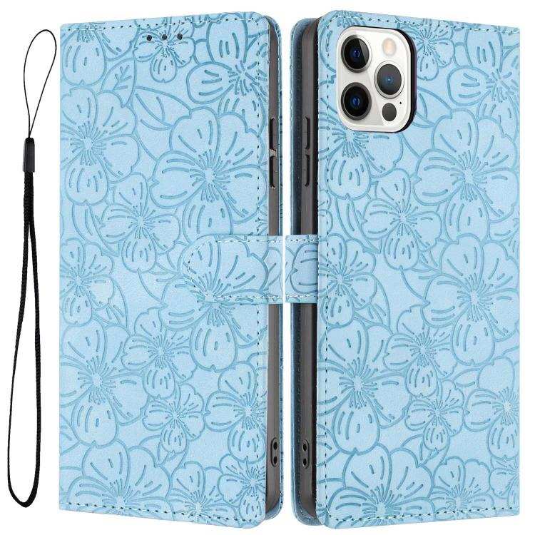 Cherry Blossoms Embossed Leather Phone Case