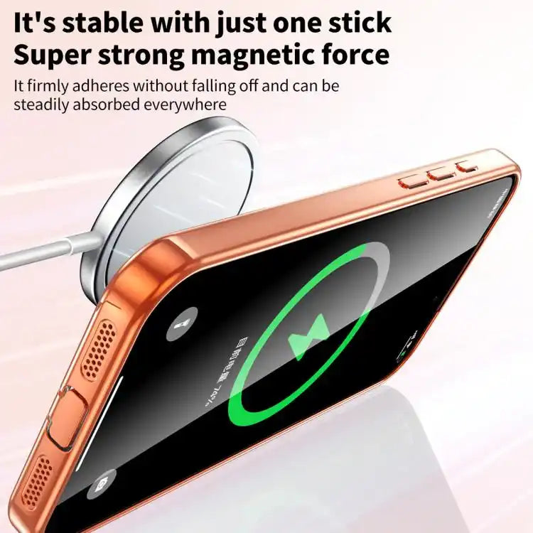 Plating Paint TPU MagSafe Phone Case with Dust Plug & Lens Film