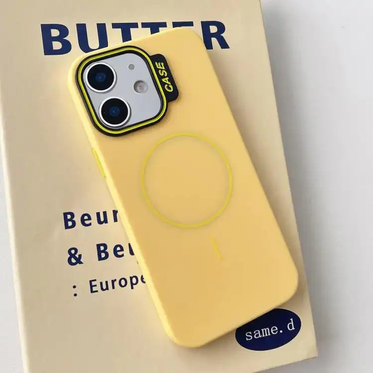 Large Hole Solid Color Frame CESA Fine Ring Magsafe Phone Case