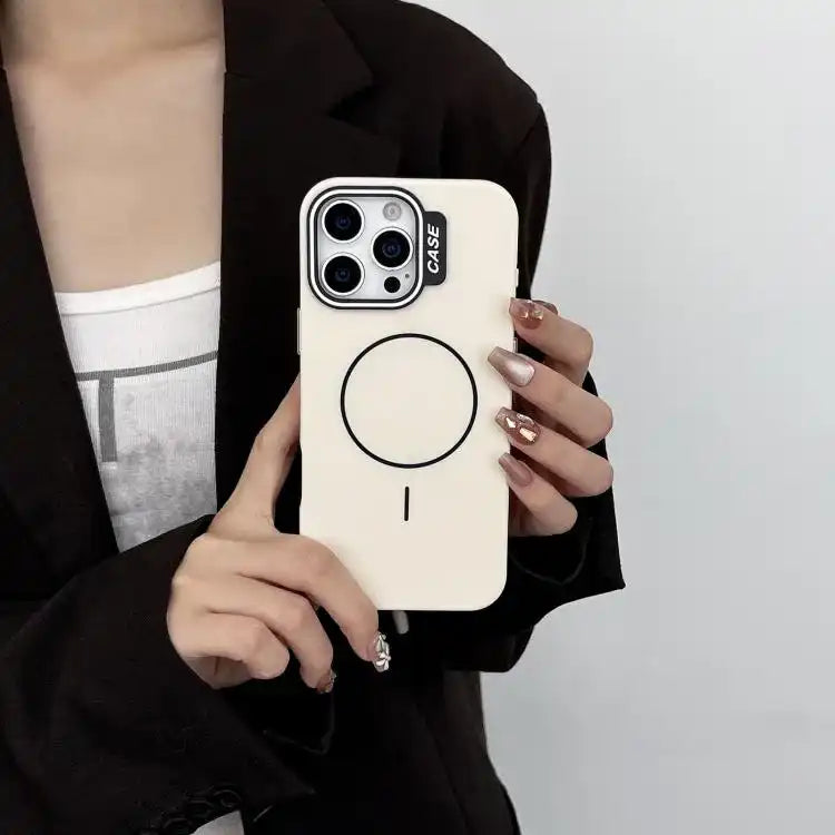 Large Hole Solid Color Frame CESA Fine Ring Magsafe Phone Case