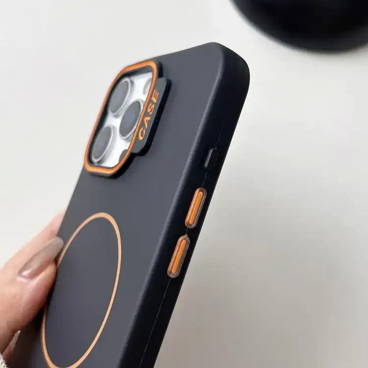 Large Hole Solid Color Frame CESA Fine Ring Magsafe Phone Case