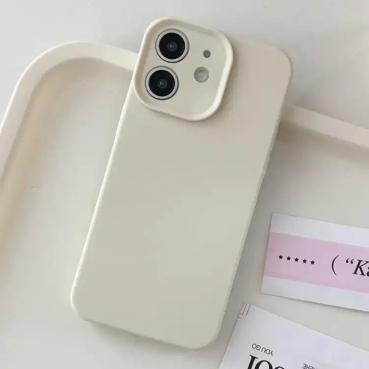 Precision Hole Camera Frame Solid Color Phone Case