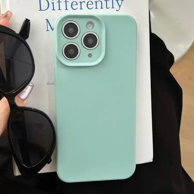 Precision Hole Camera Frame Solid Color Phone Case