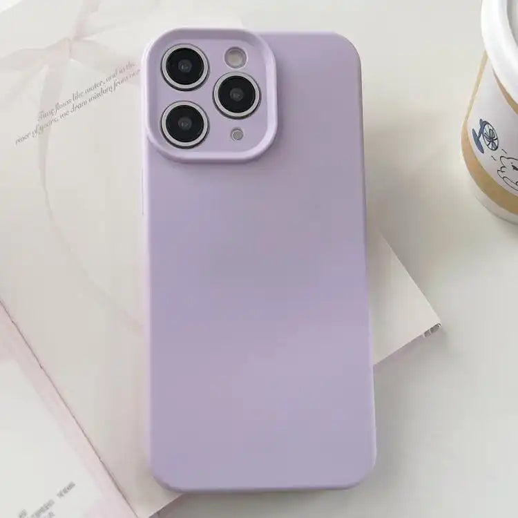 Precision Hole Camera Frame Solid Color Phone Case