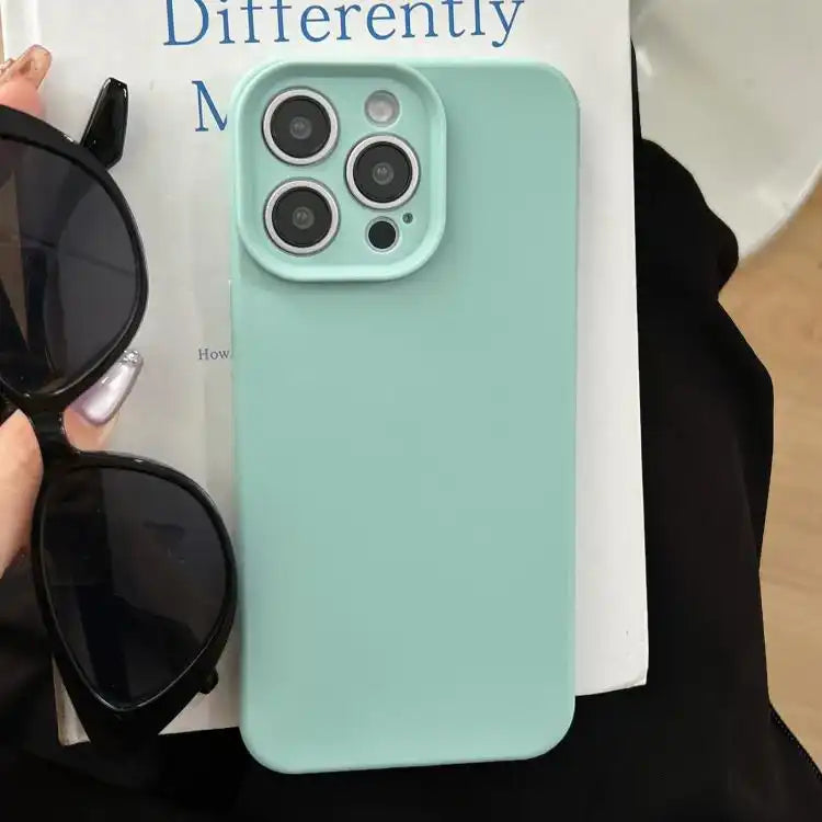 Precision Hole Camera Frame Solid Color Phone Case