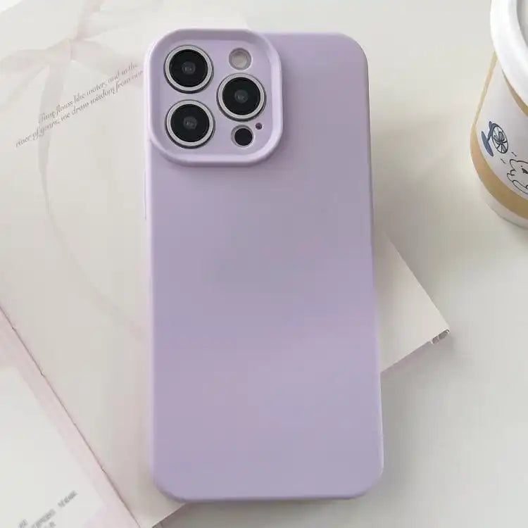Precision Hole Camera Frame Solid Color Phone Case