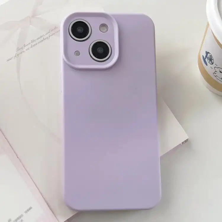 Precision Hole Camera Frame Solid Color Phone Case