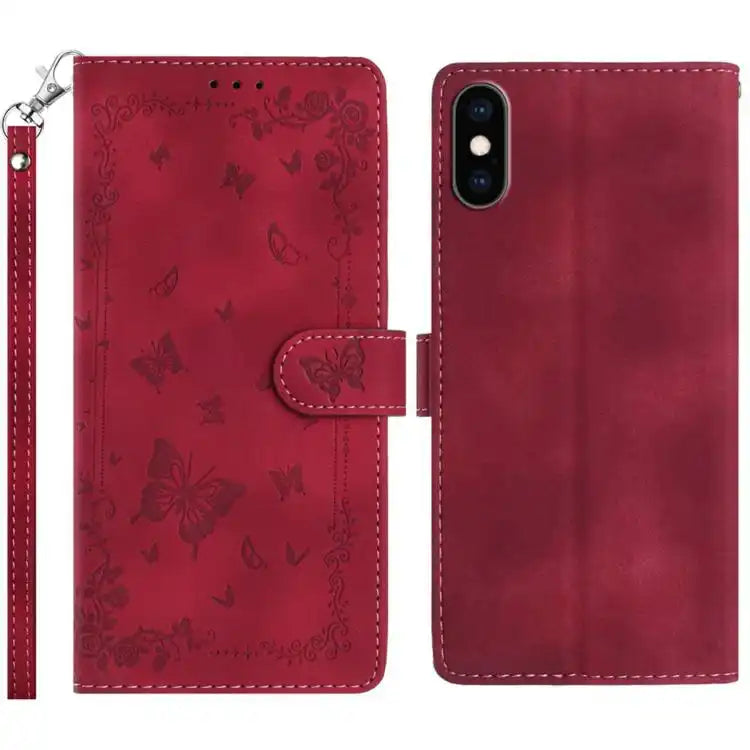 Secret Garden Butterfly Pattern Leather Phone Case