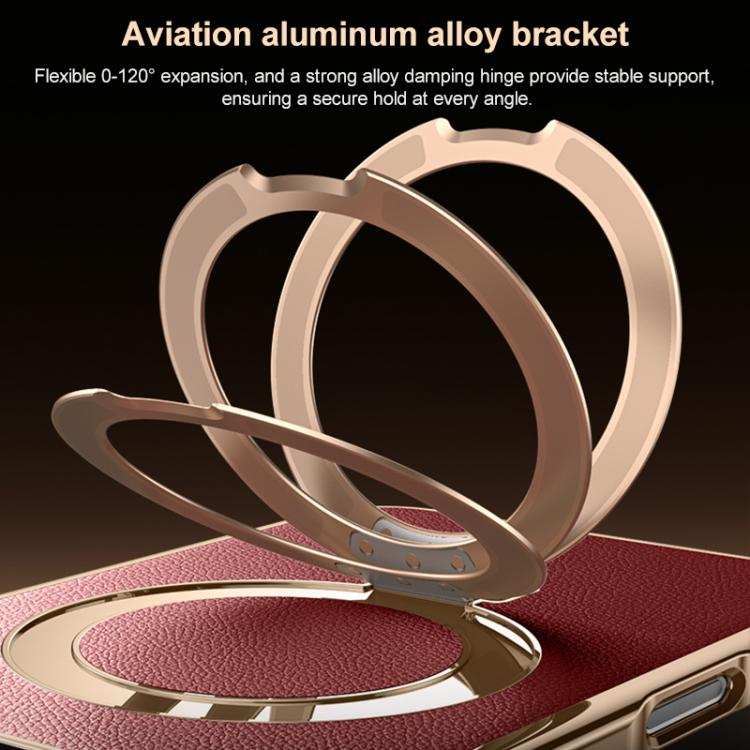 Plain Leather MagSafe Holder Phone Case