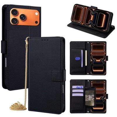 Crossbody Chain Triangle Leather Phone Case