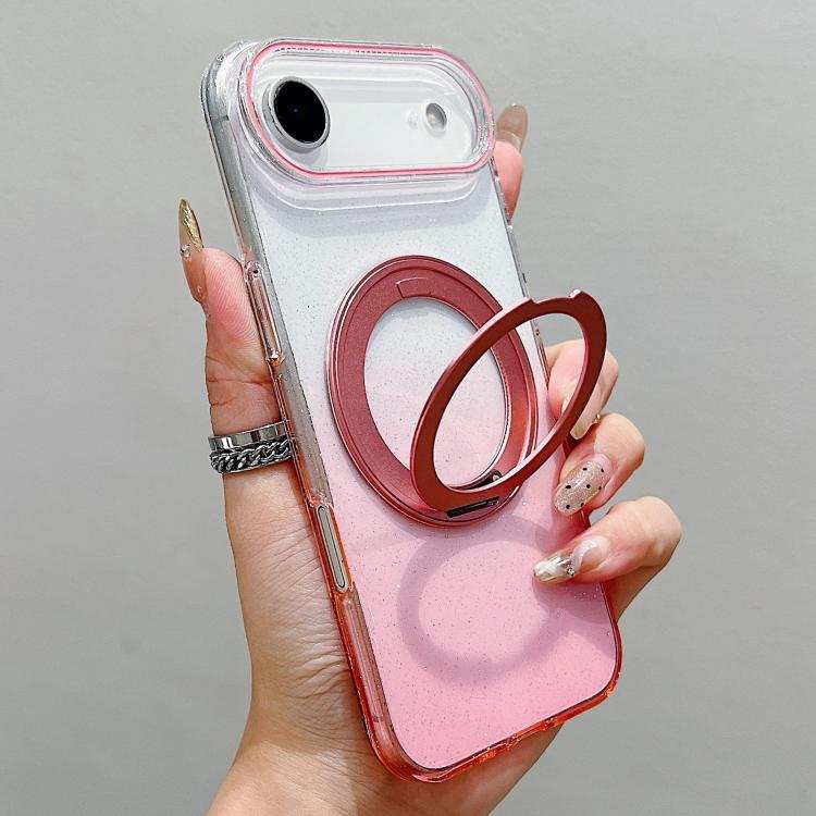 Transparent Gradient 360 Degree Rotation Holder MagSafe Phone Case