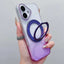 Transparent Gradient 360 Degree Rotation Holder MagSafe Phone Case