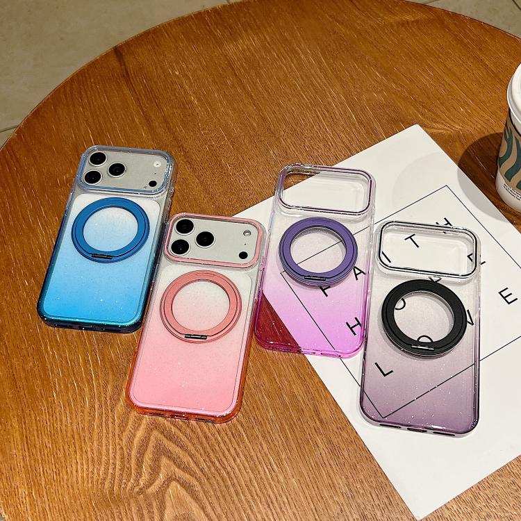 Transparent Gradient 360 Degree Rotation Holder MagSafe Phone Case