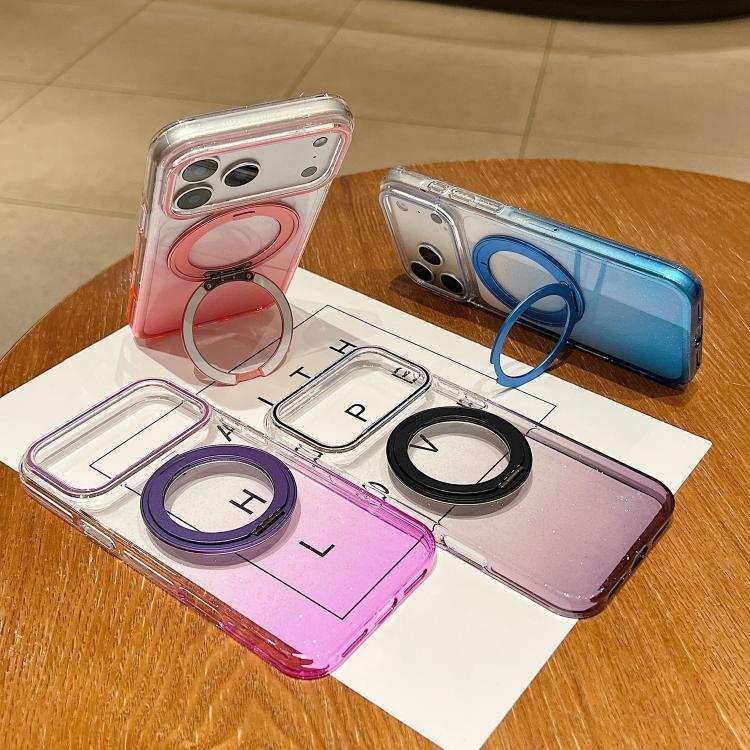 Transparent Gradient 360 Degree Rotation Holder MagSafe Phone Case