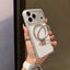 Transparent Colorful Metal Ring Holder MagSafe Phone Case