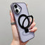 Transparent Colorful Metal Ring Holder MagSafe Phone Case