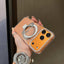 Transparent Colorful Metal Ring Holder MagSafe Phone Case
